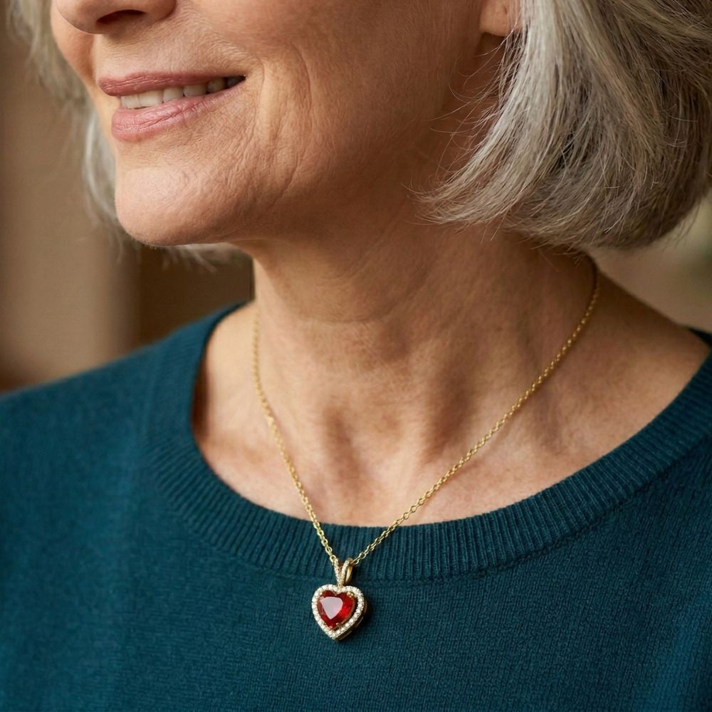 Carmessia Gold Ruby Necklace