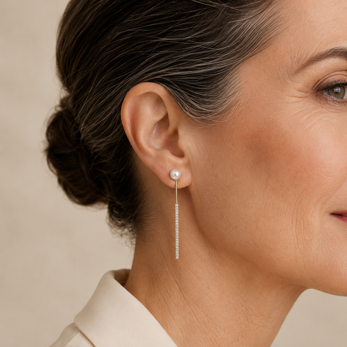 Imelda Gold Pearl Earrings
