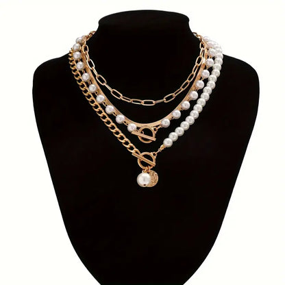 Ottavia Gold Pearl Necklace