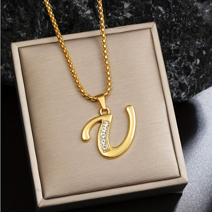 Corinne Gold Initial Necklace