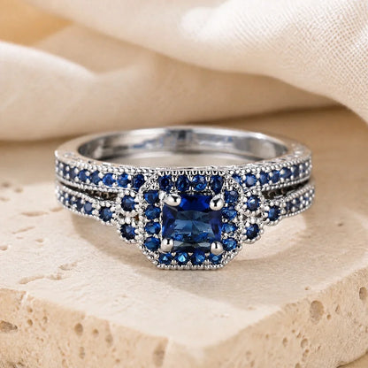 Tosca White Gold Sapphire Set