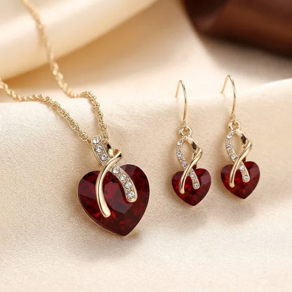 Genevieve Gold Ruby Set