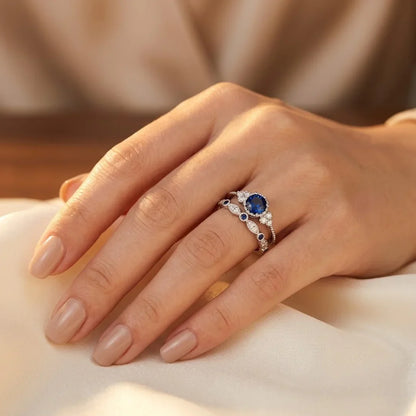 Aurelia White Gold Sapphire Ring