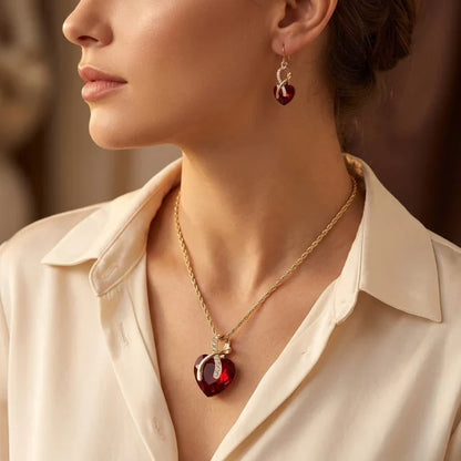 Genevieve Gold Ruby Set