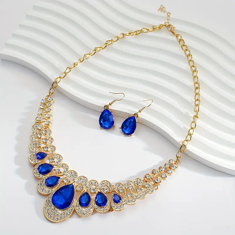 Maevina Zafiros Jewelry Set | Gold