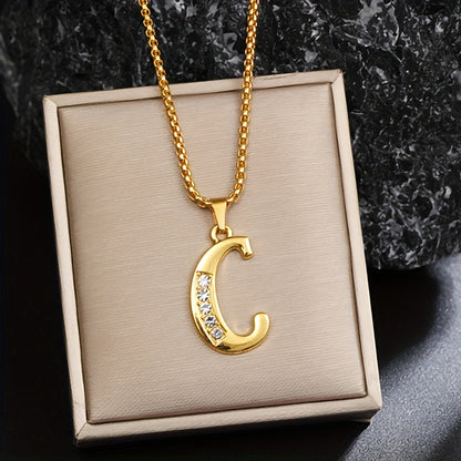 Corinne Gold Initial Necklace
