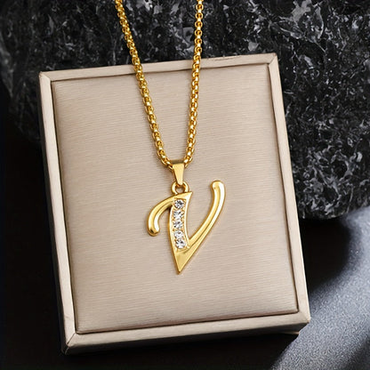 Corinne Gold Initial Necklace