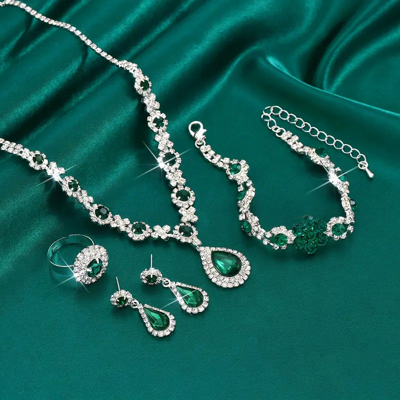 Adriana Lysandre Jewelry Set | White Gold