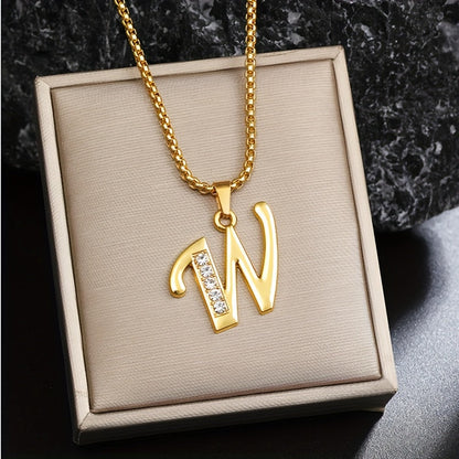 Corinne Gold Initial Necklace