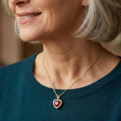 Carmessia Gold Ruby Necklace