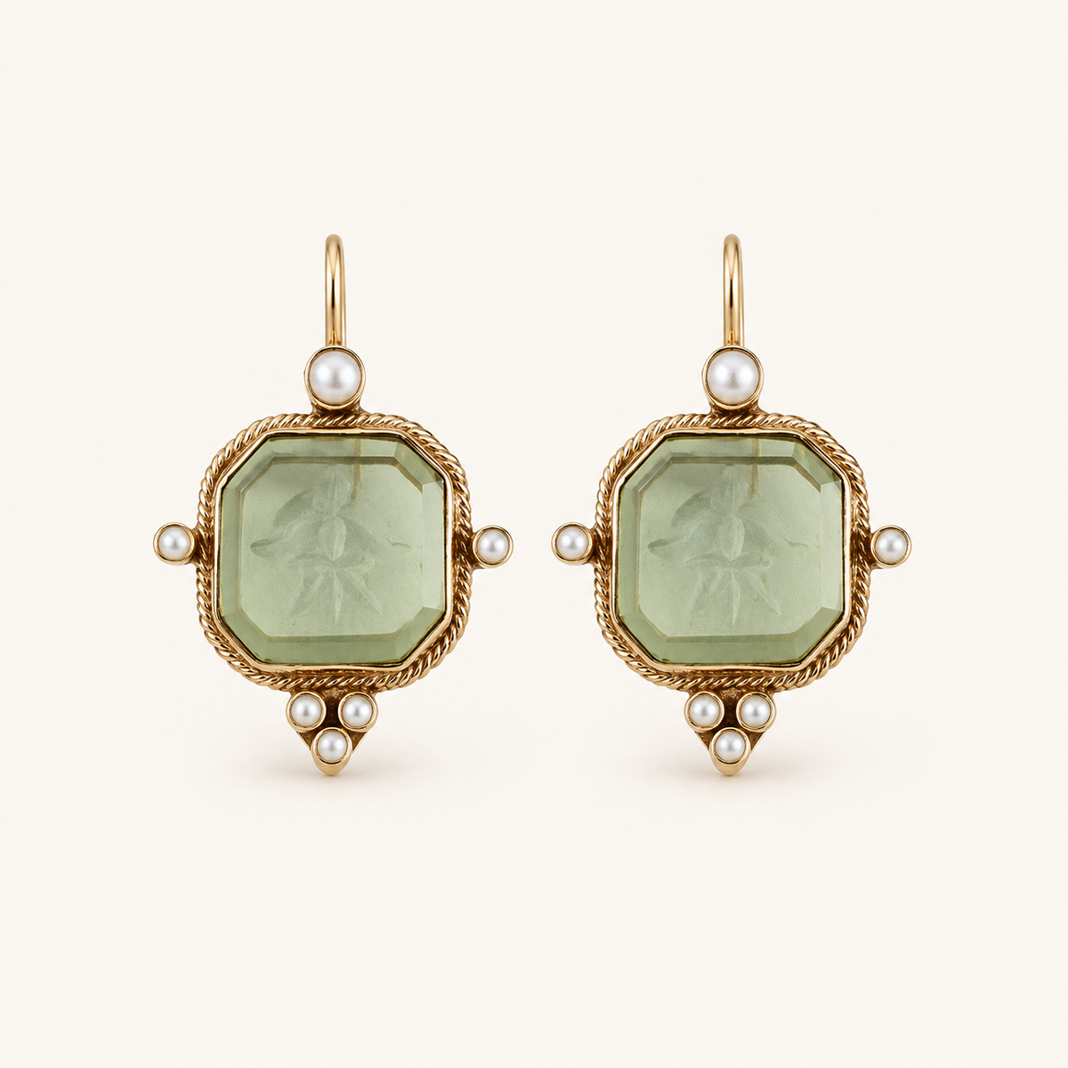 Ines Vintage Pearl Earrings