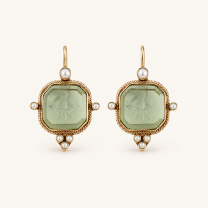 Ines Vintage Pearl Earrings