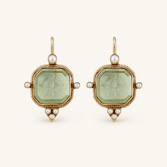 Ines Vintage Pearl Earrings