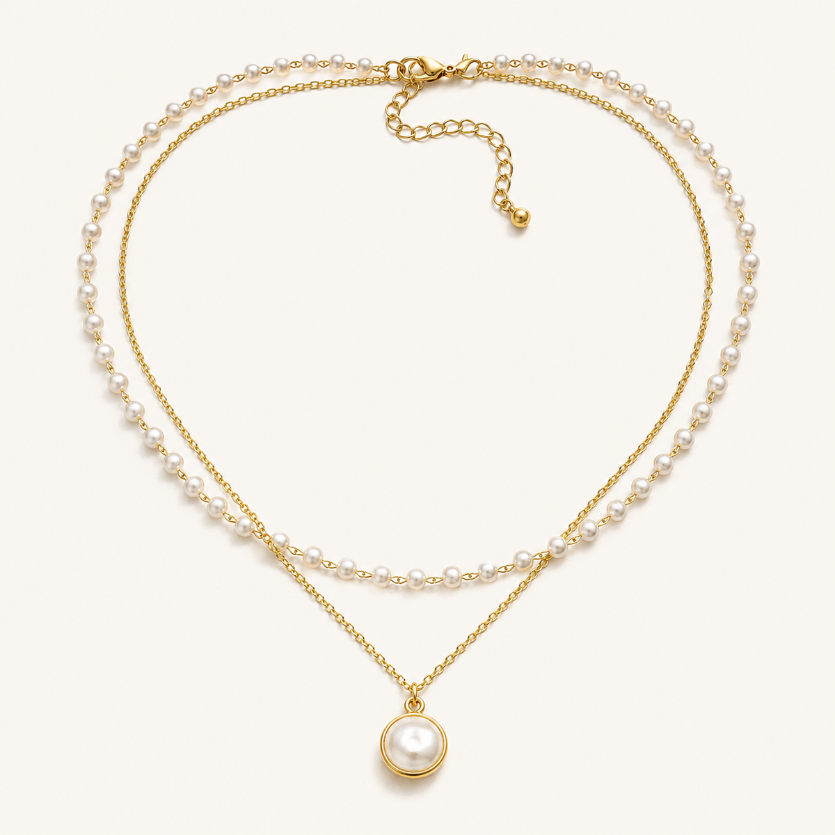 Adelina Gold Pearl Necklace