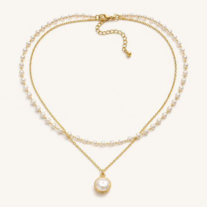 Adelina Gold Pearl Necklace
