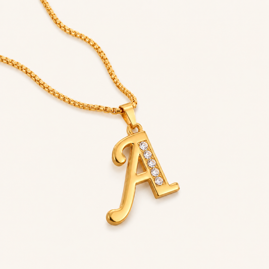 Corinne Gold Initial Necklace