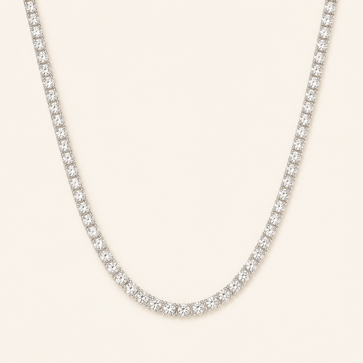 Thea Gold Tennis Necklace