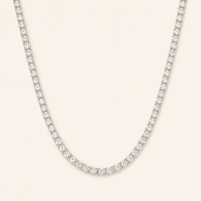 Thea Gold Tennis Necklace