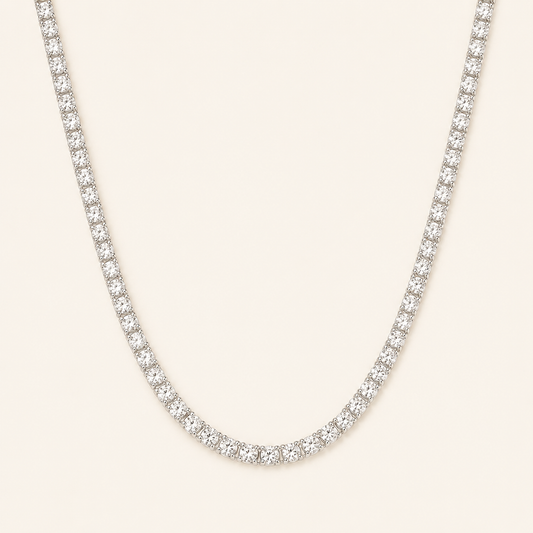 Thea Gold Tennis Necklace