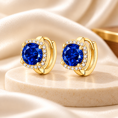 Nadine Gold Sapphire Earrings