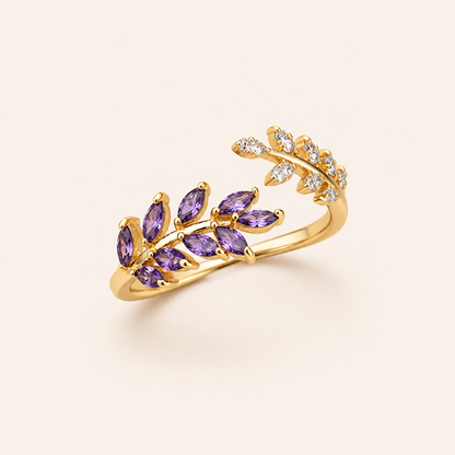 Greta Gold Amethyst Ring