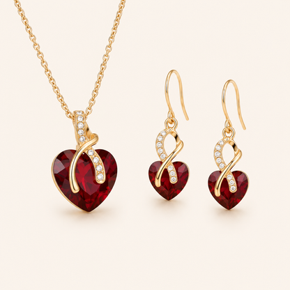 Genevieve Gold Ruby Set