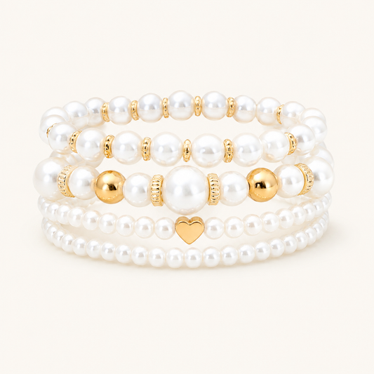 Renata Gold Pearl Set