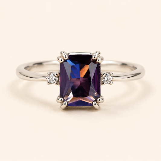 Ivy Silver Amethyst Ring