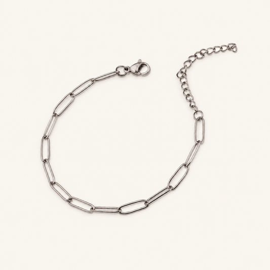 Mirabel White Gold Link Bracelet