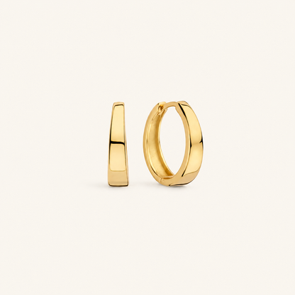 Gia White Gold Hoop Earrings