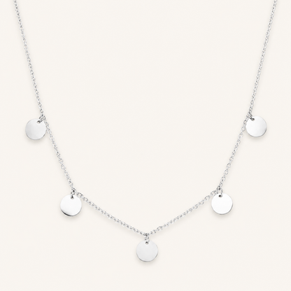 Lucy White Gold Circle Necklace