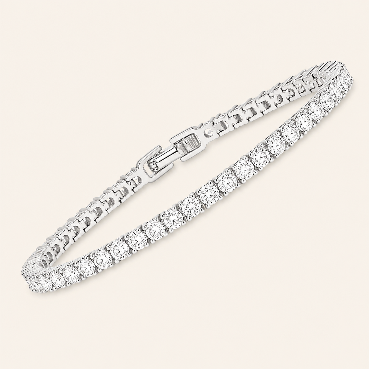 Madeleine White Gold Tennis Bracelet