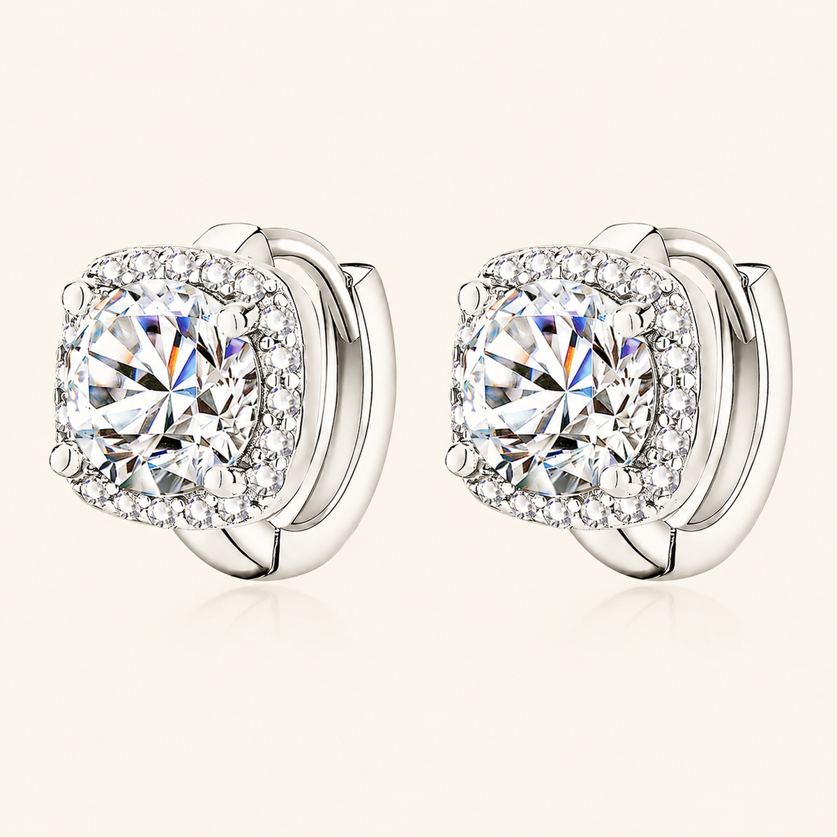 Nadine White Gold Earrings