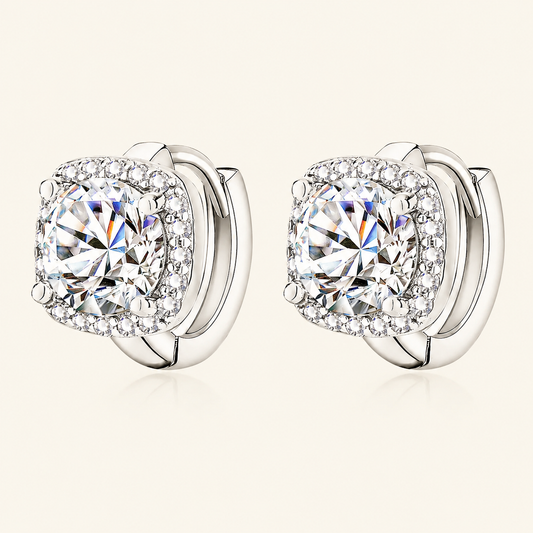 Nadine White Gold Earrings