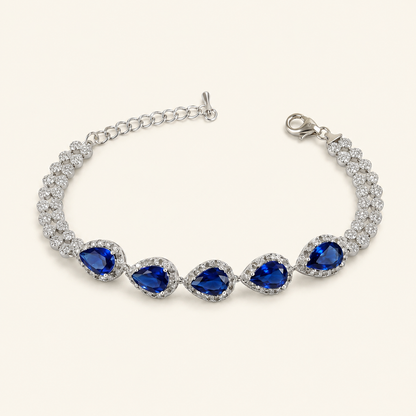 Seren White Gold Sapphire Bracelet