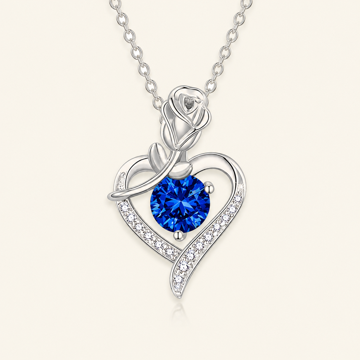 Lucienne White Gold Sapphire Necklace