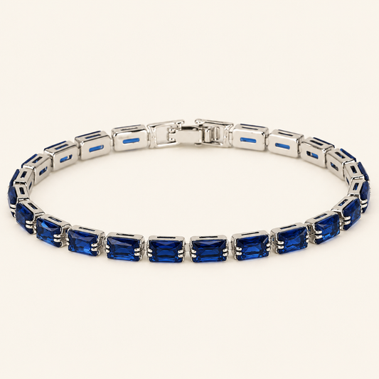 Mireda White Gold Sapphire Bracelet