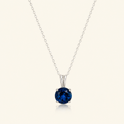 Livia White Gold Sapphire Necklace