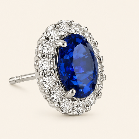 Lisette White Gold Sapphire Earrings