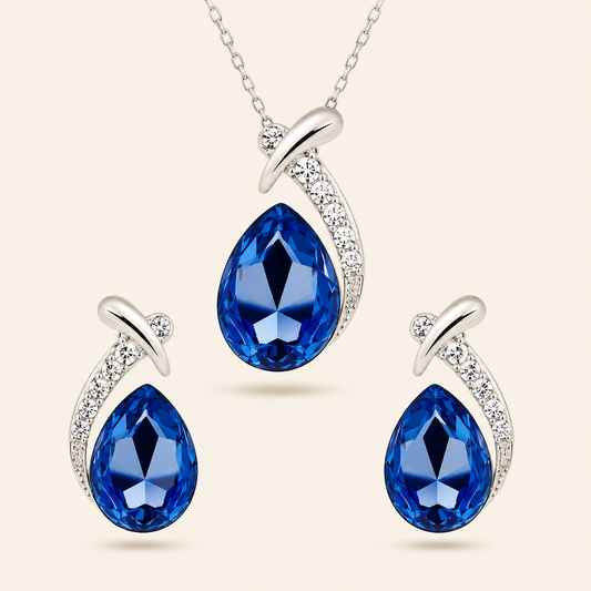 Lorena White Gold Sapphire Set