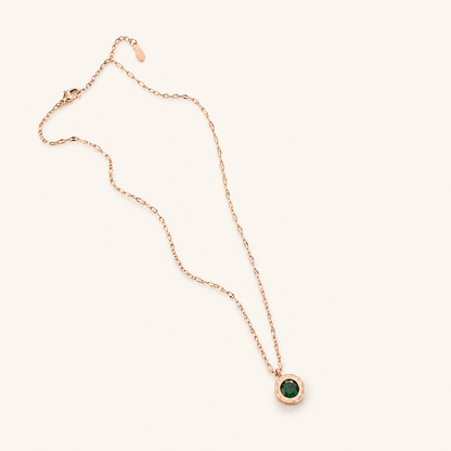 Letizia Gold Emerald Necklace
