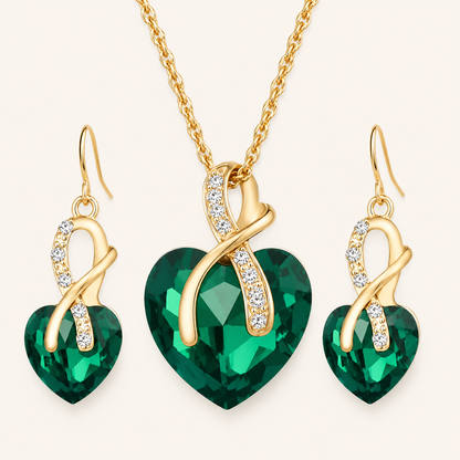 Selena Gold Emerald Set