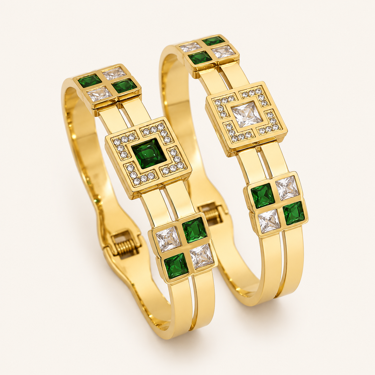 Esme Gold Emerald Bracelet