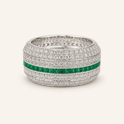 Celina White Gold Emerald Ring