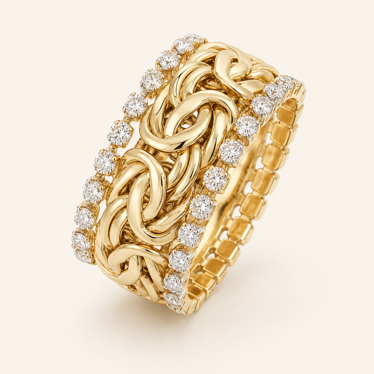 Karenza Gold Braided Ring