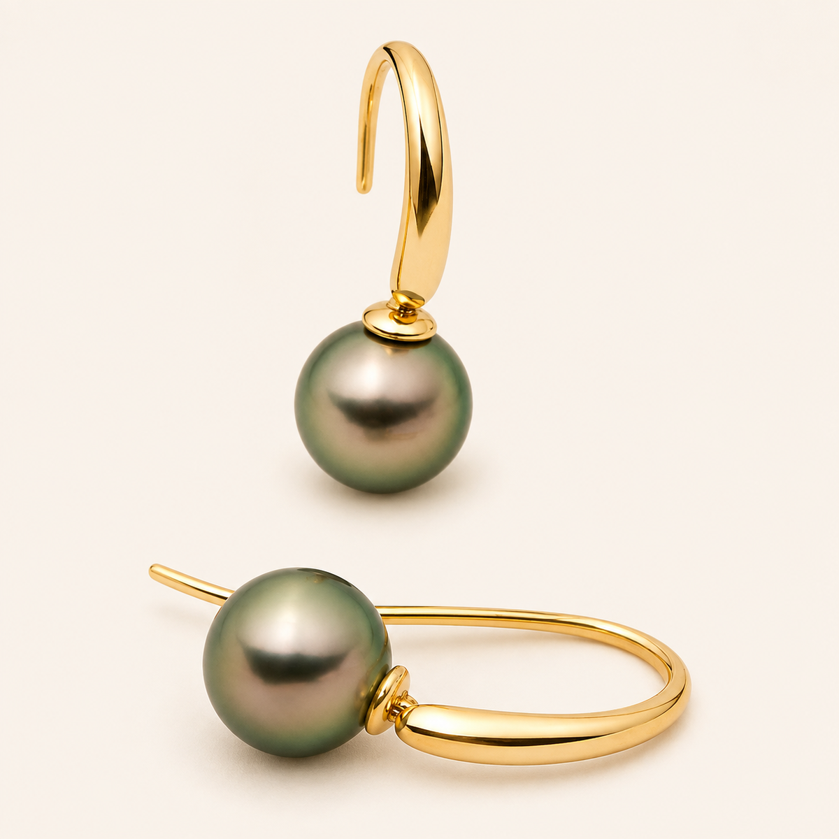 Justine Gold Pearl Earrings