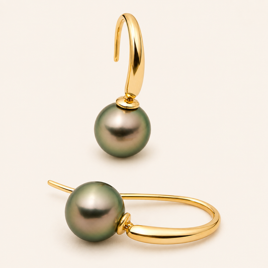 Justine Gold Pearl Earrings