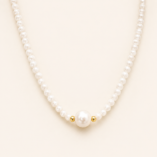 Johanna Gold Pearl Necklace