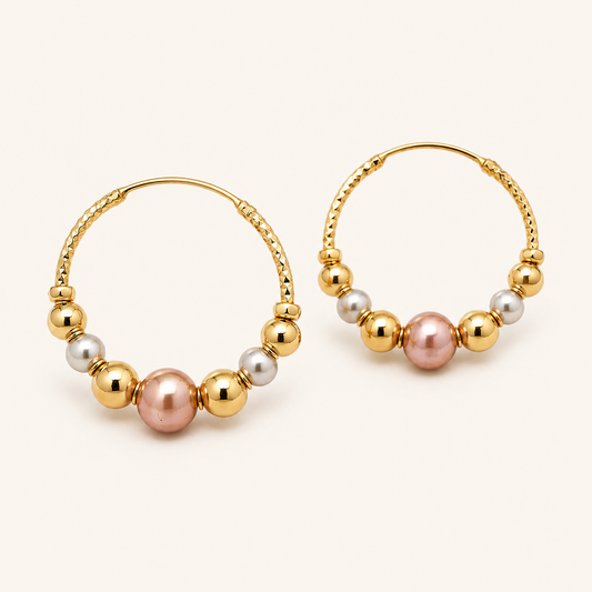 Gwendolyn Gold Pearl Earrings