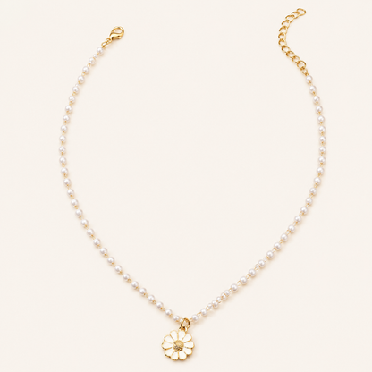 Gianna White Gold Pearl Necklace